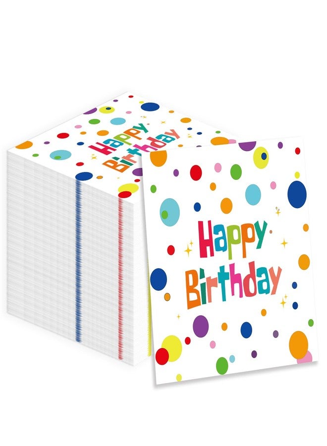 HFBOBP 50PCS Happy Birthday Paper Napkins, Colourful Dots Luncheon Napkins Cocktail Napkins Disposable Tableware Party Decorations Supplies for Kids Birthday, Baby Shower 13 x 13 Inches - Image 1